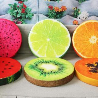 Gối tròn trái cây 40× 5 phân 6 cái