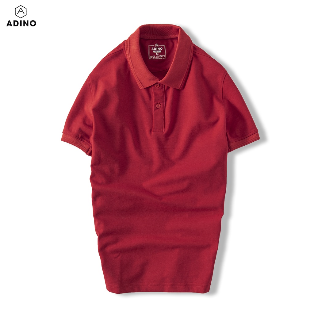 Áo polo nam ADINO 6 màu phối viền chìm vải cotton co giãn dáng công sở slimfit trẻ trung AP80-AP85