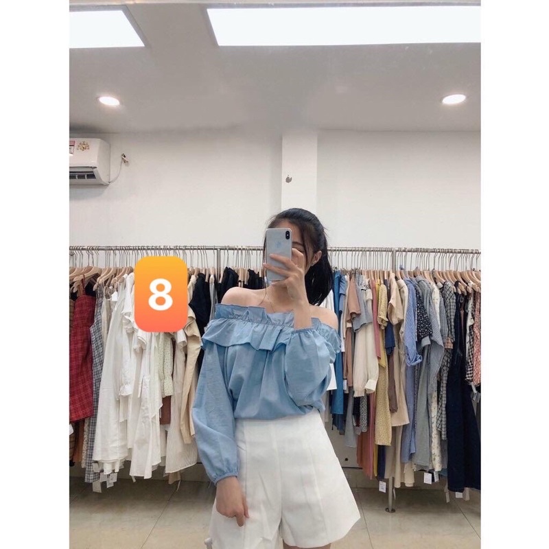 Áo trễ vai ulzzang hàn quốc cực kỳ nữ tính 64418, 64454, 63111, 64576