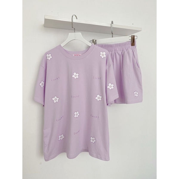 SET016 - Set homewear tím daisy