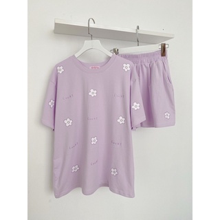 SET016 - Set homewear tím daisy
