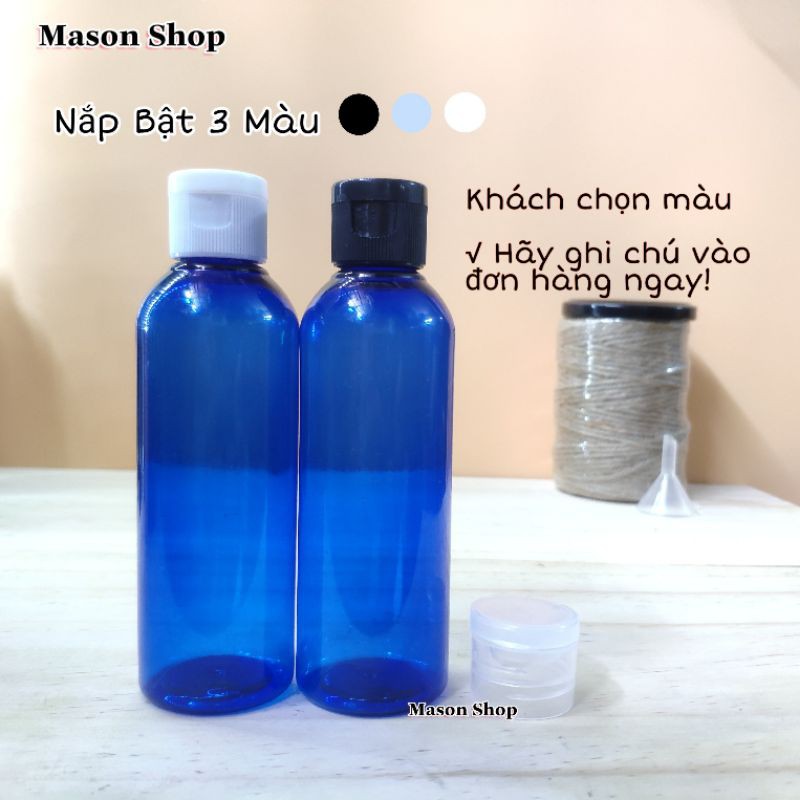 LỌ CHIẾT MỸ PHẨM NẮP BẬT/NHÔM/VẶN 50ml/100ml VỎ BÌNH CHAI NHỰA PET Hồng/Đen/Xanh Nhập Khẩu