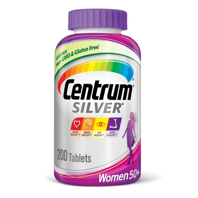 Viên uống bổ sung Vitamin cho phụ nữ trên 50 tuổi Centrum Silver Multivitamins for Women 50+ 200 viên