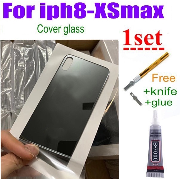 Ốp Điện Thoại Mặt Kính Có Lỗ Lớn Thay Thế Cho Iphone 8 8plus X XR XS MAX 5.8 6.1 6.5
