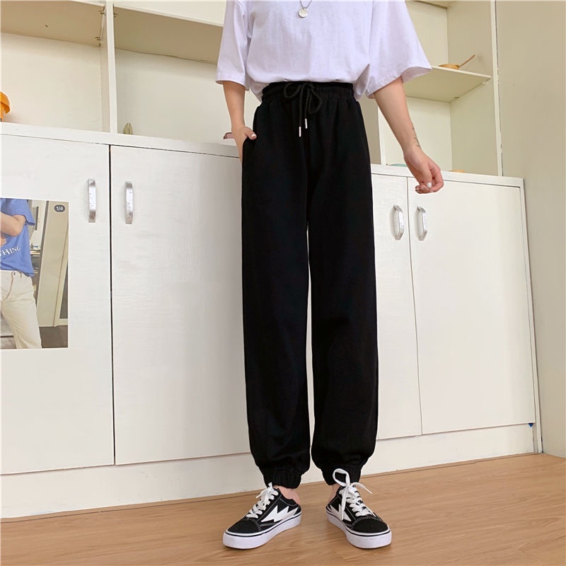 Quần Jogger Nữ Lưng Cao Ống Rộng Thời Trang