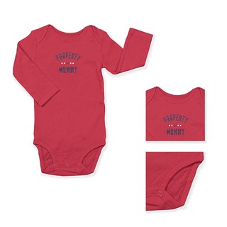 Bodysuit cho bé hãng dài tay đỏ chất liệu cotton từ 0-24 tháng ❤126g594a