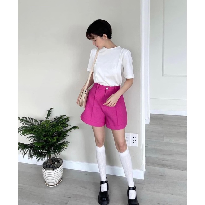 Quần Short Nữ Ống Rộng Kaki Đủ Màu Sắc Size S M L