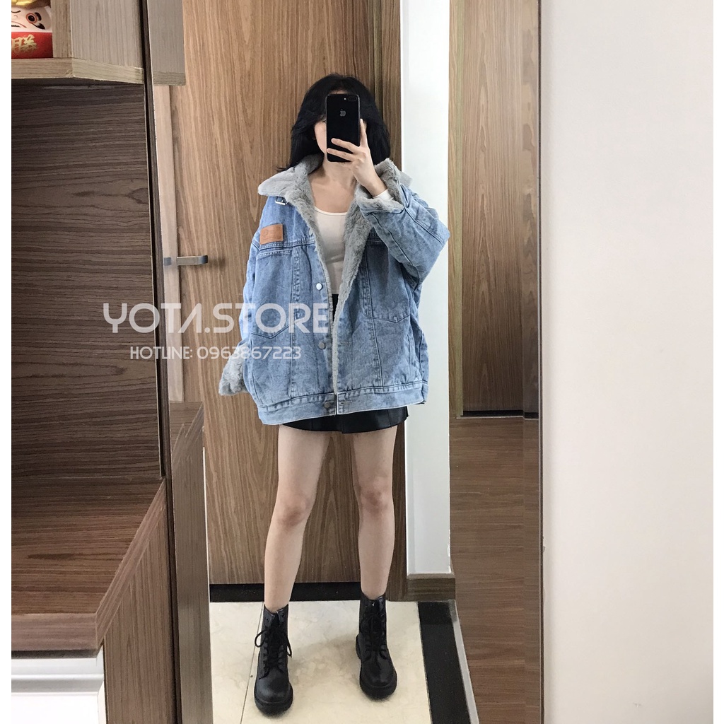 Áo khoác jeans lót lông - KL60