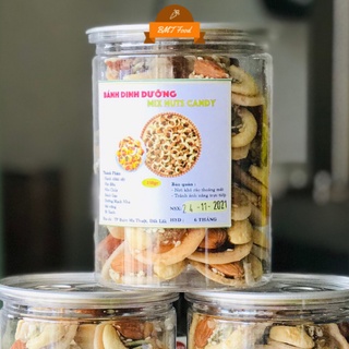Bánh đồng tiền mix các loại hạt dinh dưỡng: hạnh nhân, hạt điều sấy, nho khô, hạt bí xanh ấn độ, mè trắng