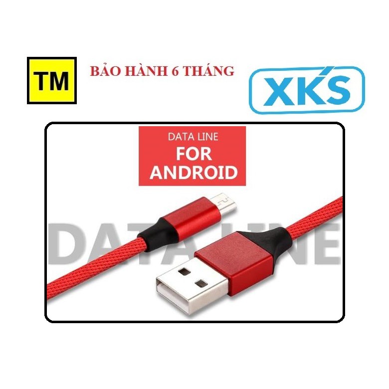 [Chính hãng] Dây dù sạc nhanh Android cổng micro-USB siêu đẹp siêu bền XKS (bảo hành 6 tháng)