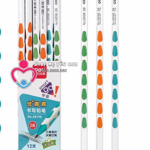 Hộp 12 Bút Chì Deli Có Rãnh định vị - NO.58198