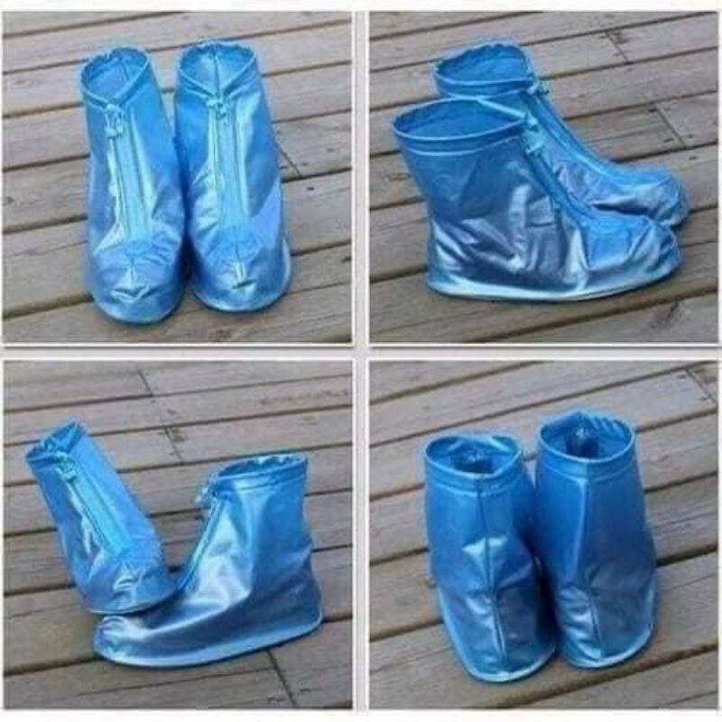 Ủng bọc giày đi mưa khoá kéo tiện lợi( 1 đôi)- MÀU XANH