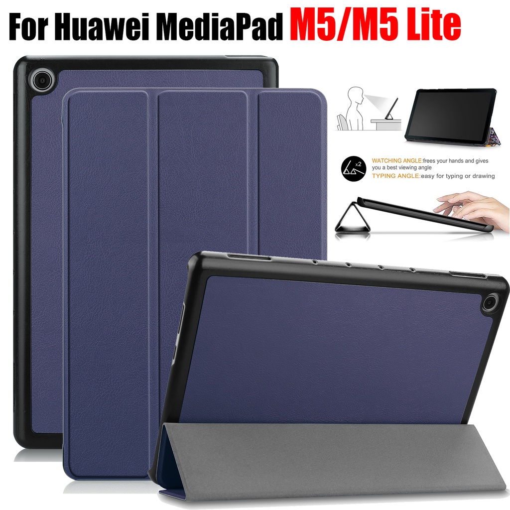 Bao Da Máy Tính Bảng PU + PC Nắp Gập Từ Tính Cho Huawei MediaPad M5 / M5 Lite 8 / M5 10 Pro 10.8 JDN2-L09 SHT-AL09 SHT-W09 BAH2-W19 CMR-AL09