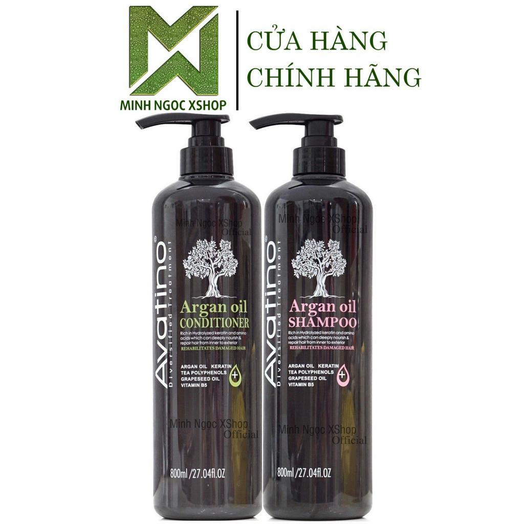 Dầu gội xả, kem ủ tóc  phục hồi siêu mượt Avatino Argan Oil 500ML - 800ML