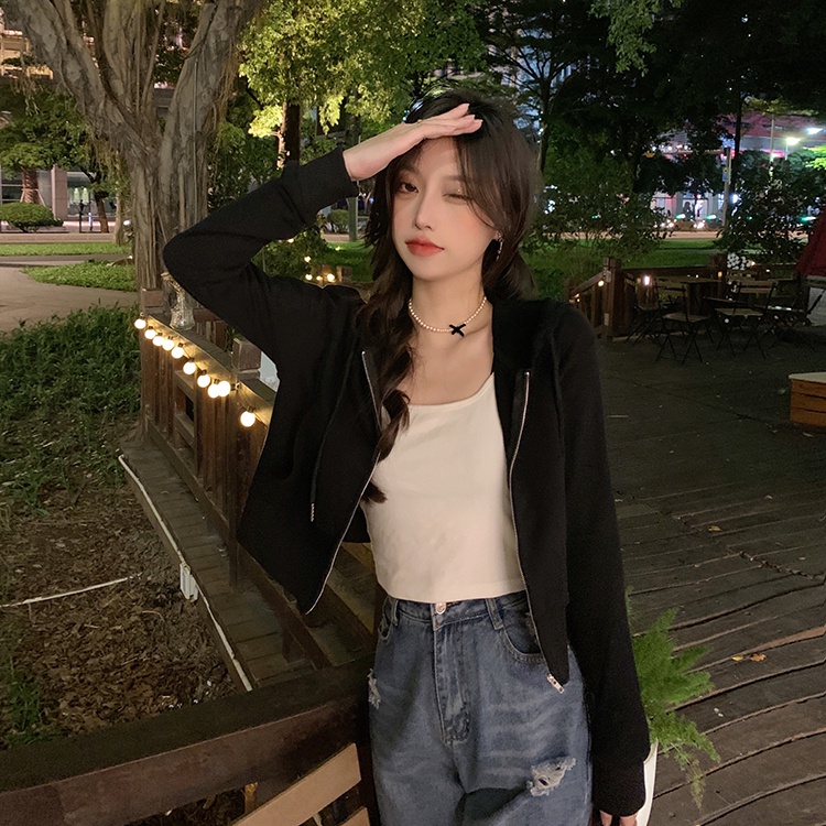 Áo khoác cardigan PERTY dáng ngắn phong cách Hàn Quốc thời trang mùa thu cho nữ