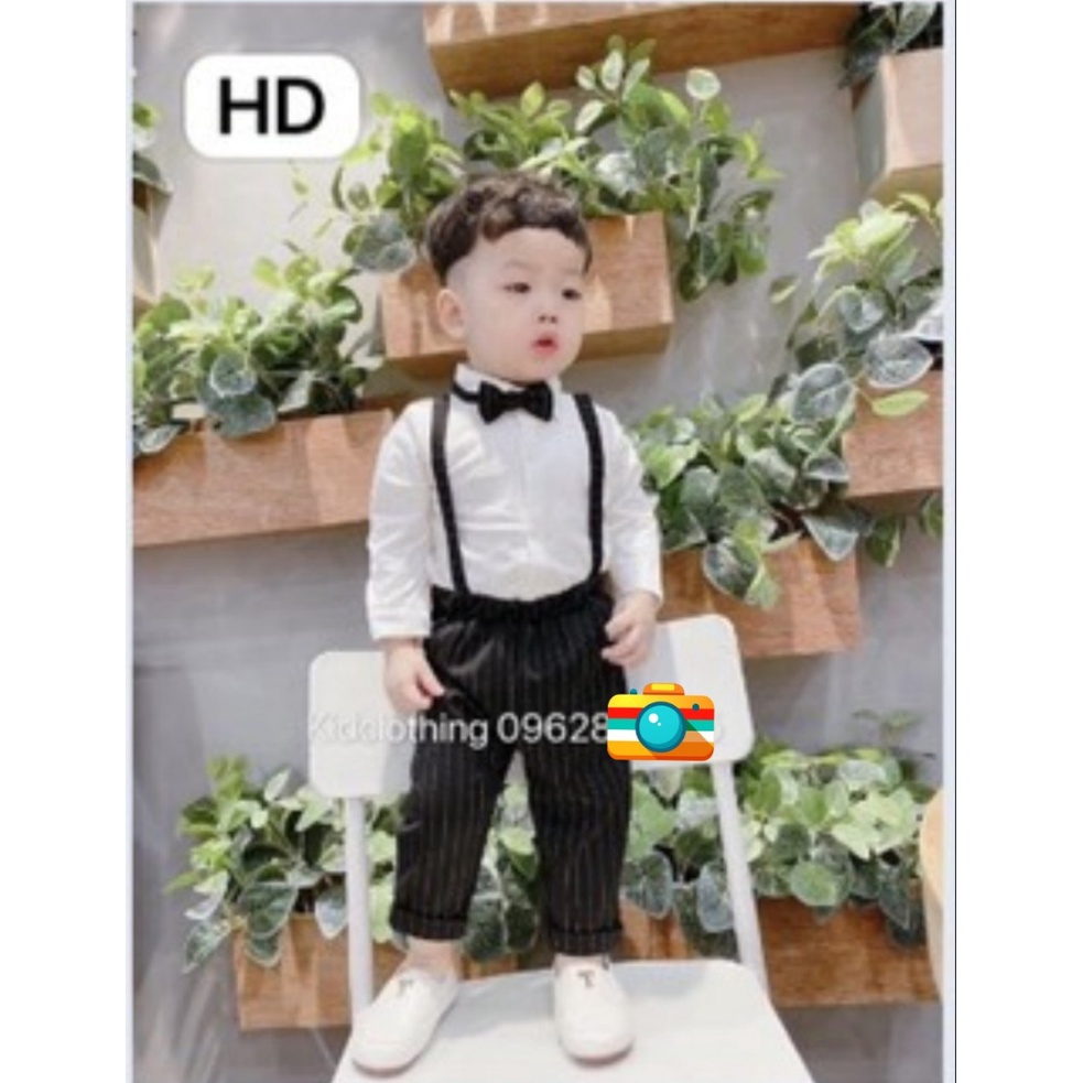 Set yếm công tử bé trai gồm nơ