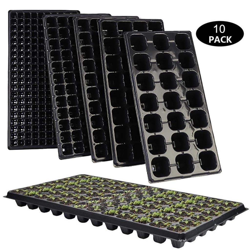 Set 10 Khay Nhựa Trồng Cây 32 / 72 / 50 / 105 / 128 / 200 Ngăn Tiện Dụng