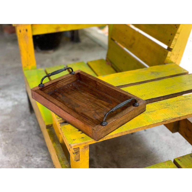KHAY GỖ HÌNH CHỮ NHẬT CÓ TAY CẦM   - LUMY Wood Decor