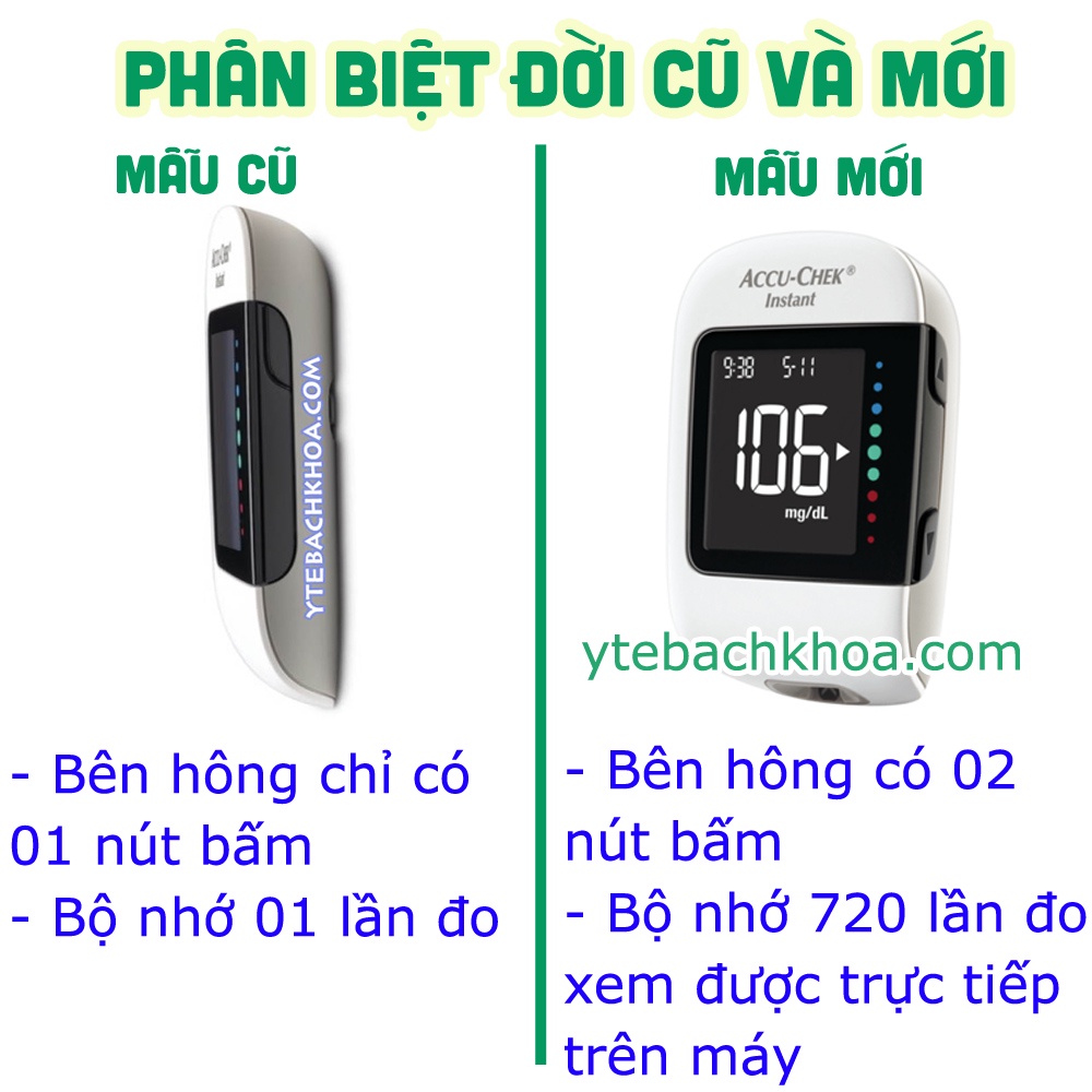 MÁY ĐO ĐƯỜNG HUYẾT ACCUCHEK INSTANT (MODEL MỚI 2020)