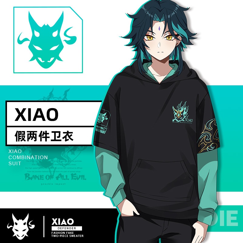 Áo Hoodie Dài Tay Cosplay Genshin Impact Xiao Thời Trang Unisex