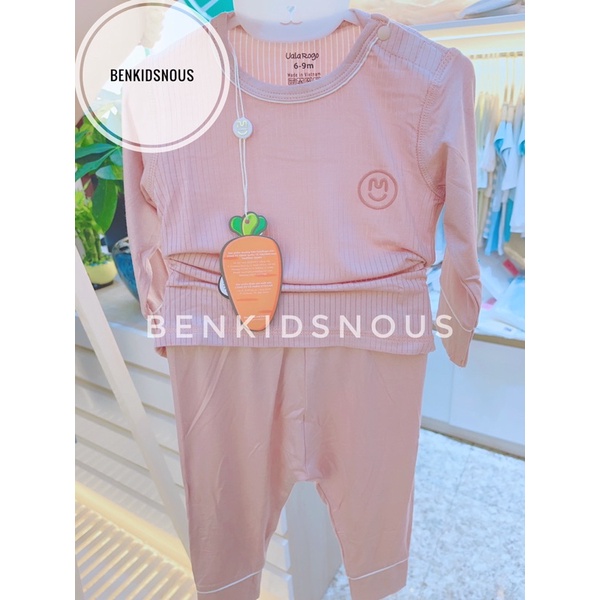 UALAROGO - Bộ dài tay Ualarogo vải bamboo mềm mát cho bé trai/bé gái