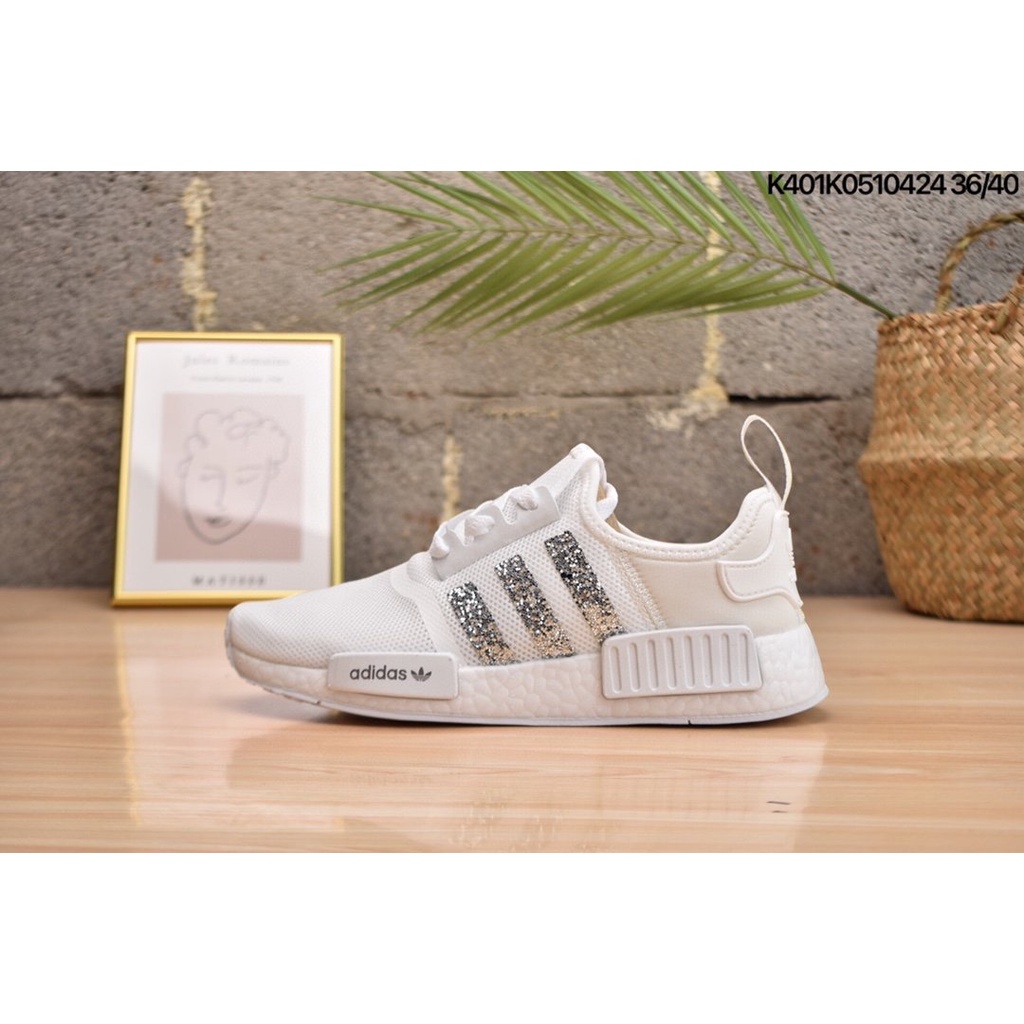 Adidas nmd_stretch dệt kim trên toàn bộ lòng bàn tay tăng cường sốc hấp thụ Giày thể thao