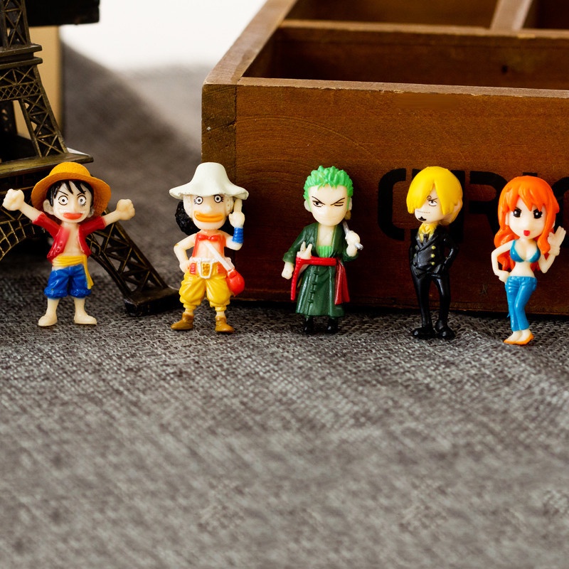 Set 8 Mô Hình Nhân Vật Phim Hoạt Hình One Piece Bằng PVC