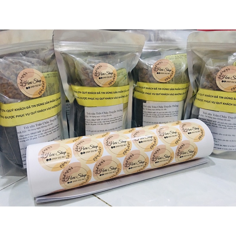 Set nguyên liệu pha trà sữa trân châu (10-15ly) - TRÂN CHÂU GIÒN DẺO - 550gr