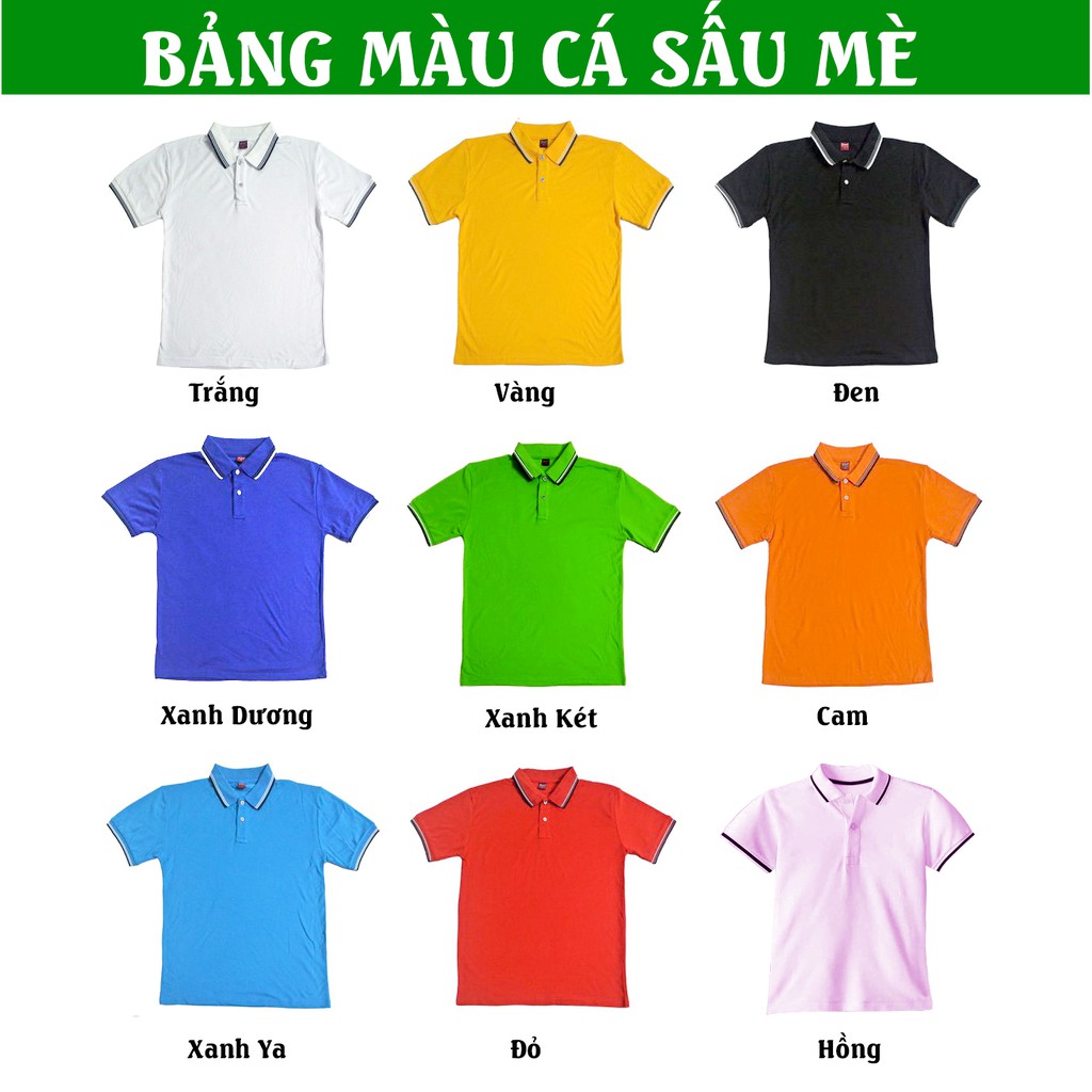 Áo Thun Có Cổ Cá Sấu Mè polo nam Nữ Vải Nhẹ Thoáng Mát Thời Trang | BigBuy360 - bigbuy360.vn