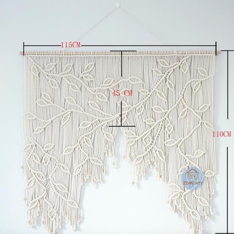 Rèm cửa sổ nghệ thuật macrame decor trang trí nhà cửa, homestay