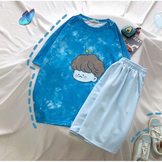 Set bộ ngố loang màu