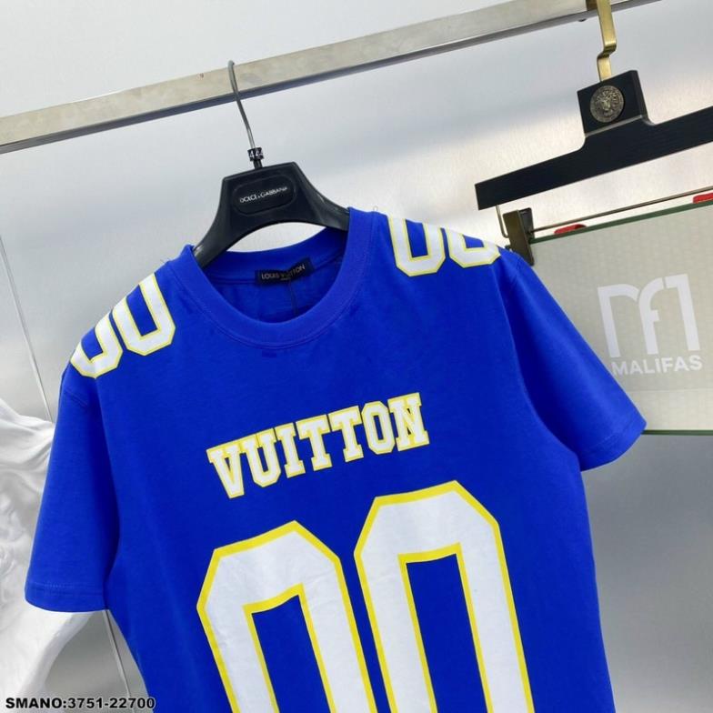 Áo Thun Nam LV Chữ Trắng Siêu Net - Áo Phông Nam LV In Số Siêu Đẹp