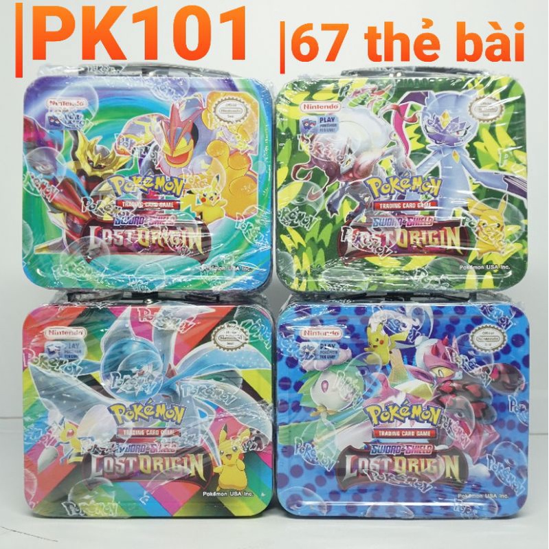 Bài Pokemon | Đồ chơi thẻ bài Pokemon hộp sắt | 1 Hộp bài Pokemon | PK101 PK98