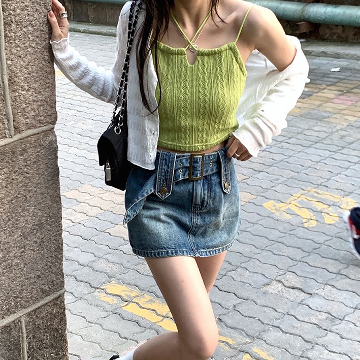 Áo croptop XIAOZHAINV không tay thời trang mùa hè dành cho nữ