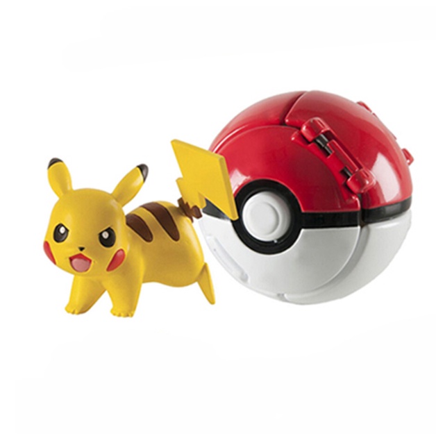 Mô Hình Quả Cầu Pokemon, Tự Động Ném Thú Pikachu, Fushigidane, Hitokage...Đồ Chơi Sáng Tạo Cho Các Bé