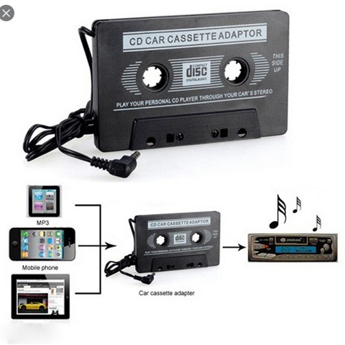 Cassette Băng Aux Adapter Xe Máy Nghe Nhạc MP3 Chuyển Đổi 3.5 Mm Jack Cắm Cho Ipod iPhone MP3 Cáp Cd