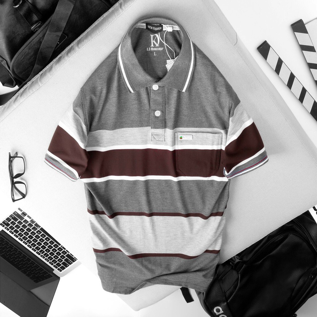 Áo Polo Nam Lớn Tuổi Có Túi Hàng VNXK Áo Polo Nam Có Túi Trung Niên Cao Cấp | BigBuy360 - bigbuy360.vn