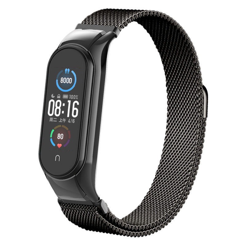 Dây Đeo Thay Thế Bằng Kim Loại Không Gỉ Từ Tính Cho Xiaomi Band 7 Mi Band 6 / 5 Xiaomi Band 4 / 3