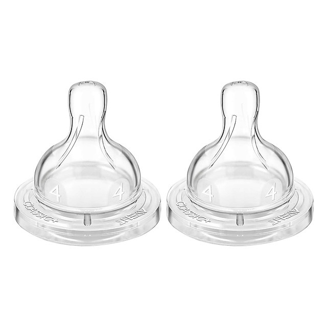 Núm Ty Silicone 4 Lỗ Philips Avent SCF634/27 – Vỉ Đôi