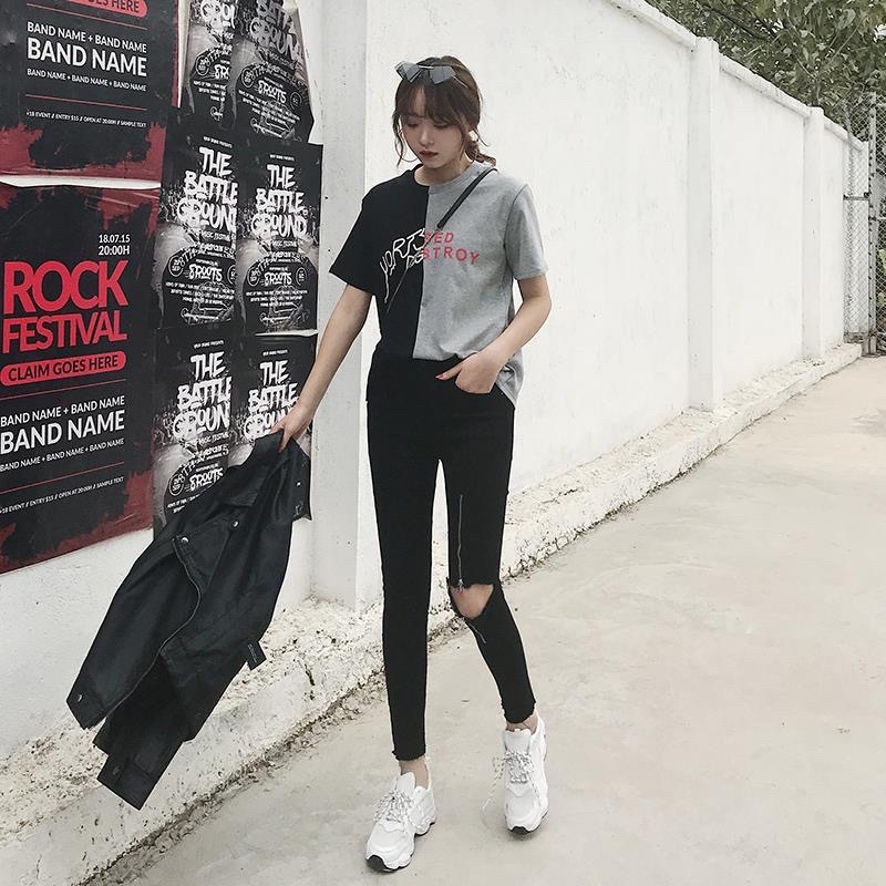 Quần Đen Kéo Khoá Gối Siêu HOT