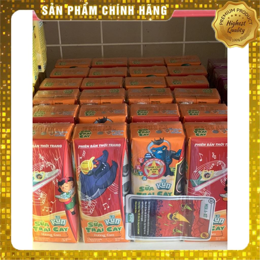 Thùng 48 Hộp 180ml sữa Kun socola/kem dâu/nho/cam/trái cây/có đường