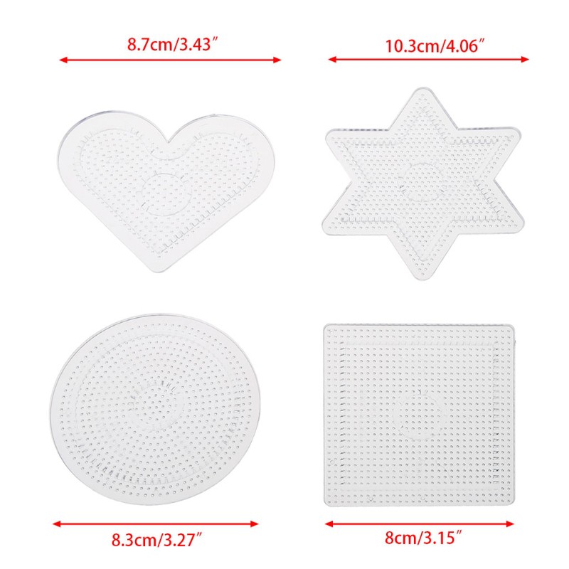 Bộ 4 khuôn xếp hạt nút 2.6mm trong suốt