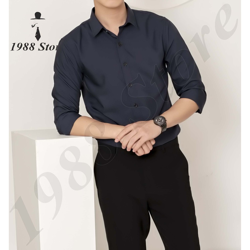 Áo sơ mi nam gấp hộp cao cấp. Chất vải cotton silk loại 1 chống nhăn, mềm mịn và cực mát, không bai không xù. M-4XL | BigBuy360 - bigbuy360.vn