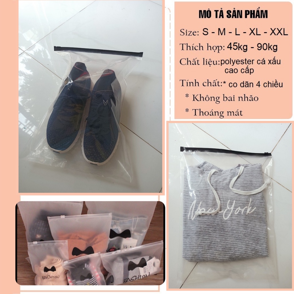 Túi zip đựng quần áo , đồ lót , tất và giày dép