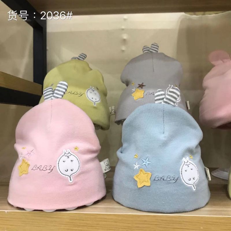 Mũ sơ sinh cho bé siêu dễ thương cotton len mềm mịn