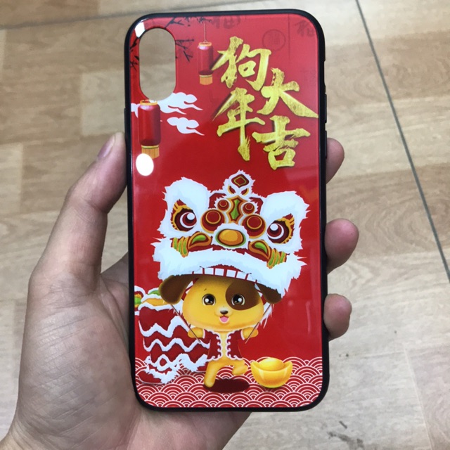 Ốp lưng kính cường lực iPhone X thần tài