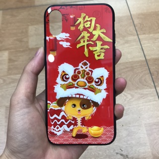 Ốp lưng kính cường lực iPhone X thần tài