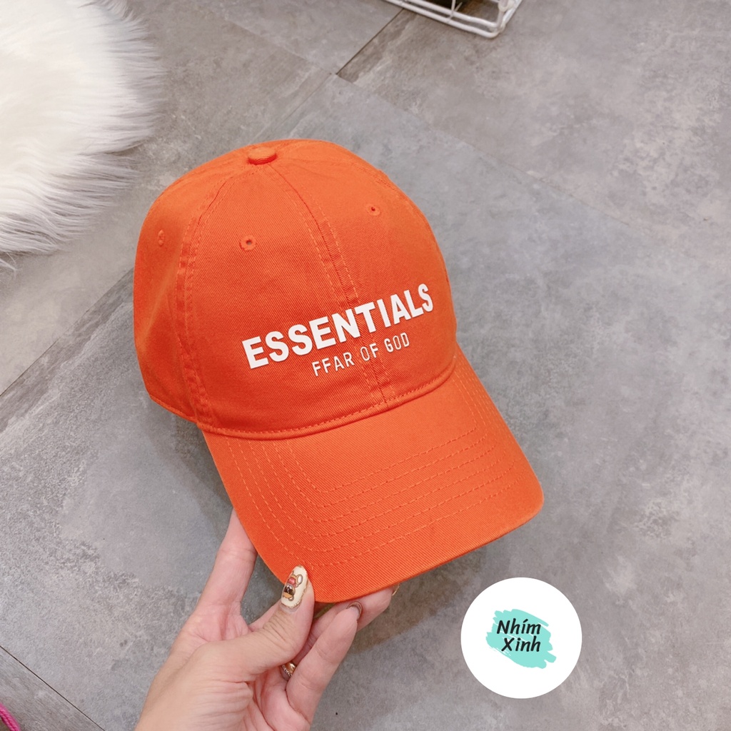 Mũ Lưỡi Trai ESSENTIALS Cao Cấp Cho Nam Nữ, Vải Kaki Mềm Đẹp, Phom Chuẩn Đẹp, Bảng Màu Nổi Bật - Hàng Quảng Châu Loại 1