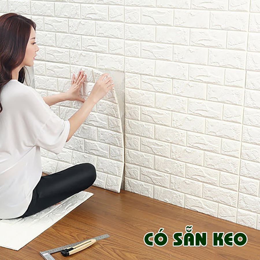 [HỎA TỐC] TẤM XỐP DÁN TƯỜNG 3D GIẢ GẠCH | XỐP DÁN TƯỜNG