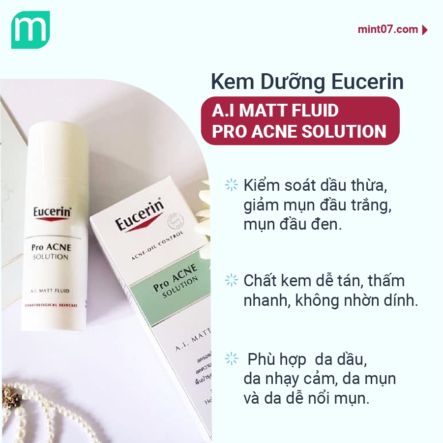 [TEM CÔNG TY]Kem Dưỡng Eucerin A.I MATT Fluid Pro Acne Solution